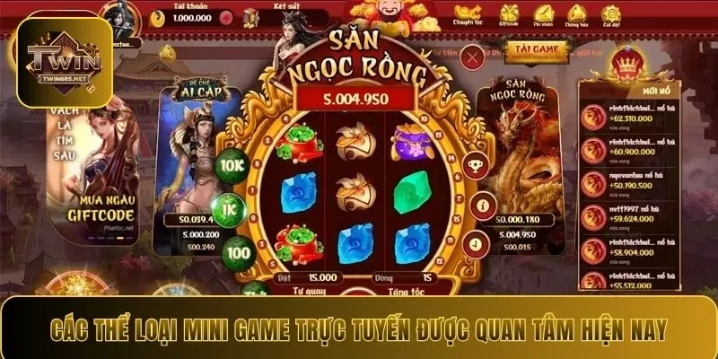 Các thể loại mini game trực tuyến được quan tâm hiện nay
