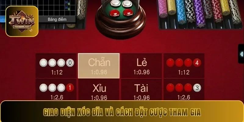 Giao diện xóc đĩa và cách đặt cược tham gia